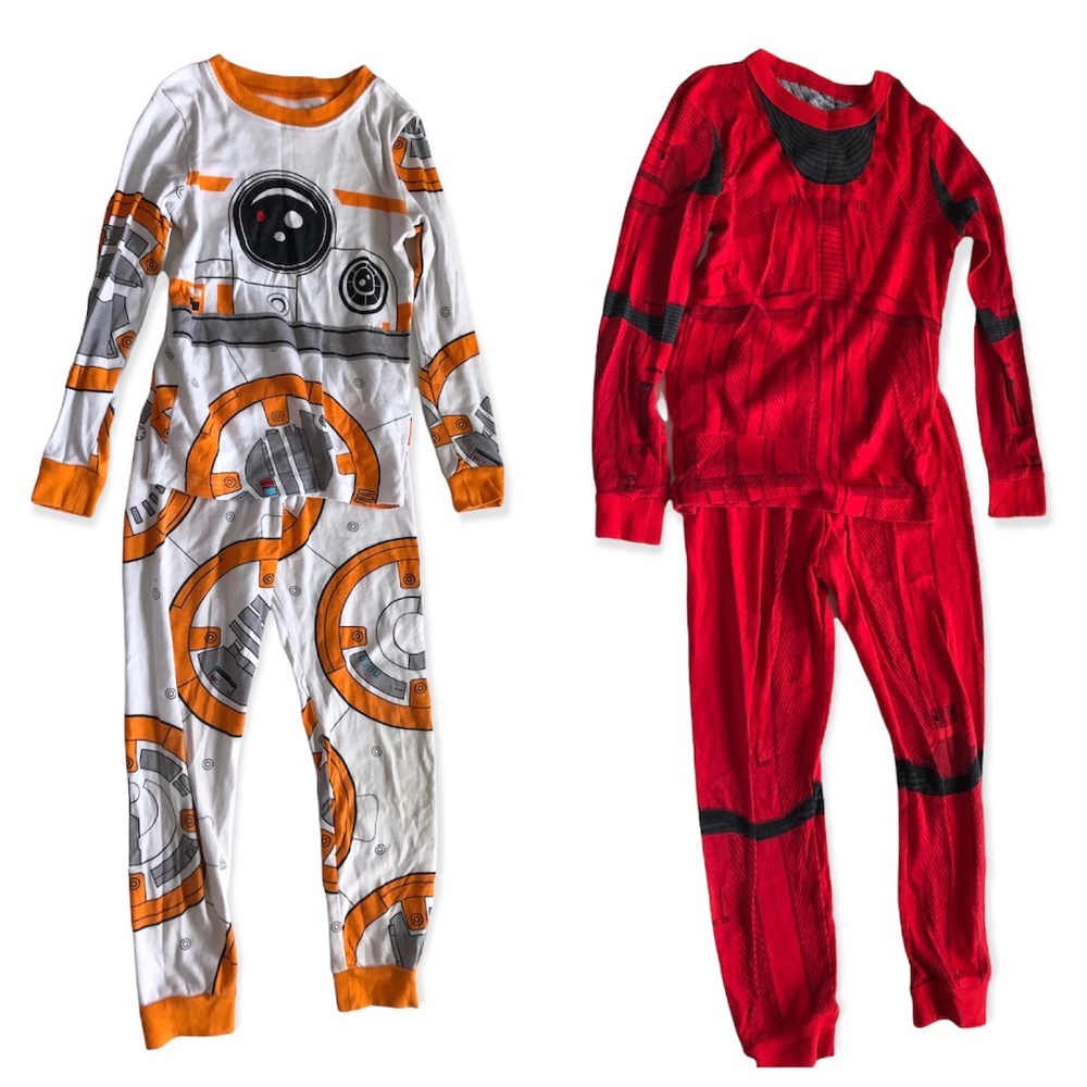 Star Wars Boys Size 7 Disney Pajamas BB-8 RED Stormtrooper